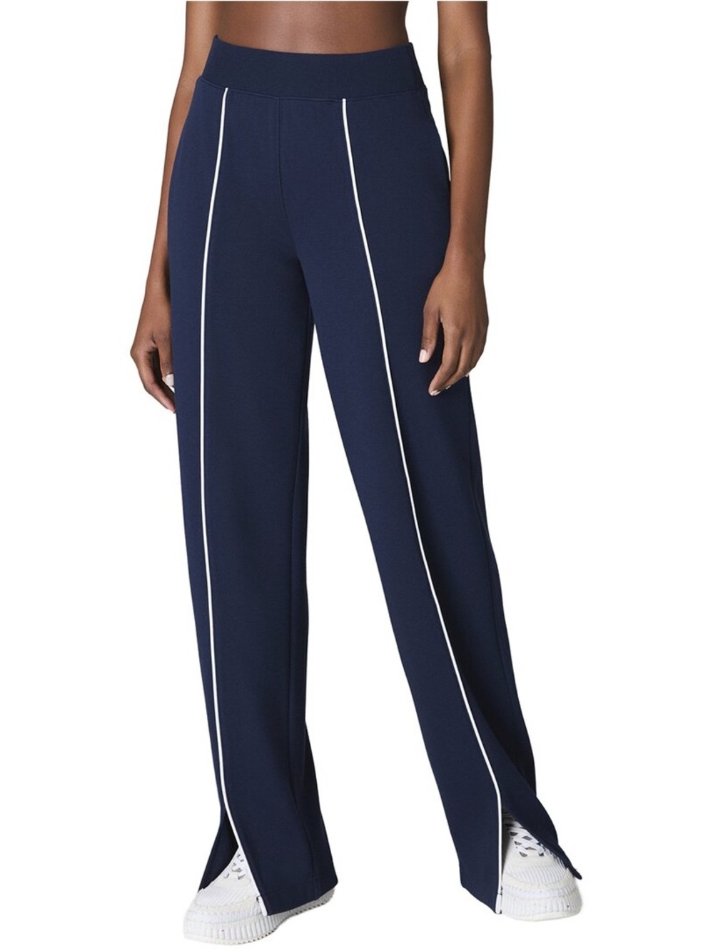 Spanx Air Essentials Pique Straight trouser Navy Blue sporty athletic preppy 2X